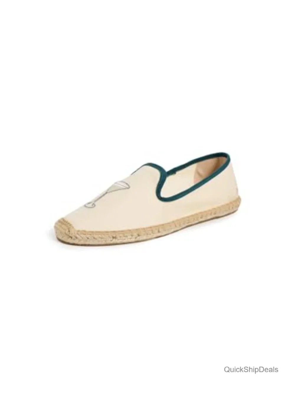 Soludos Women's Smoking Espadrilles Canvas Rubber Sole Slip-On Flats